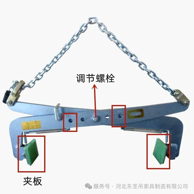 F23型链条式吊夹的开口尺寸